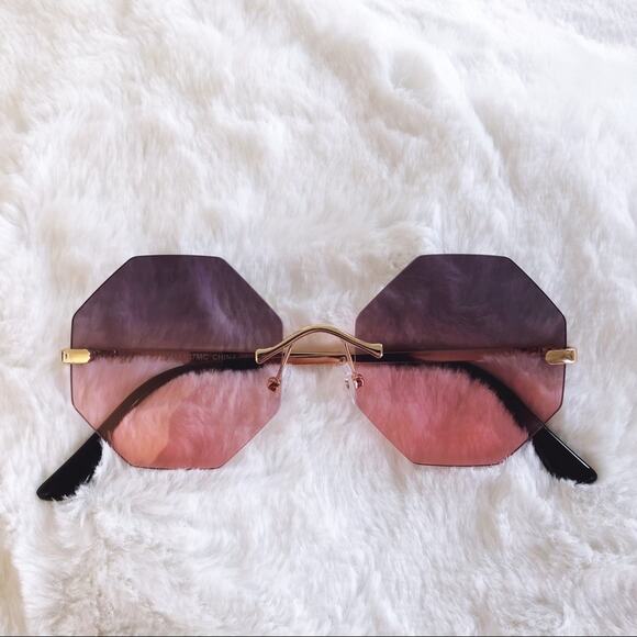 Stylens Accessories - Alaiya Purple & Pink Octogonal Ombre Sunglasses